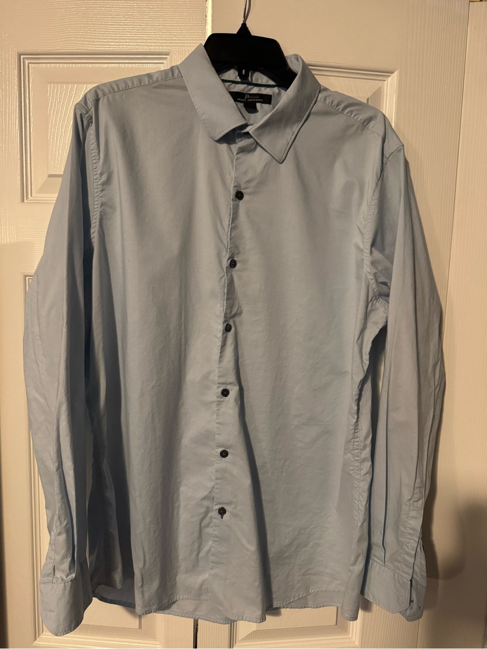 Marc Anthony Light Blue Long-Sleeve Dress Shirt